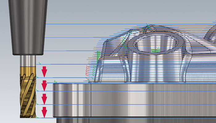 Mastercam-2025_Tiefenzustellung-3D-Opti-Rough_Cad-Cam-Software