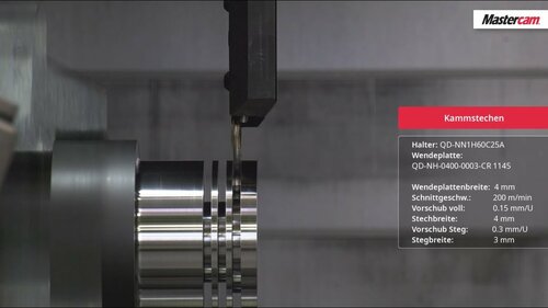 Mastercam 2020 | Kammstechen im Drehen, Mastercam - Deutschland