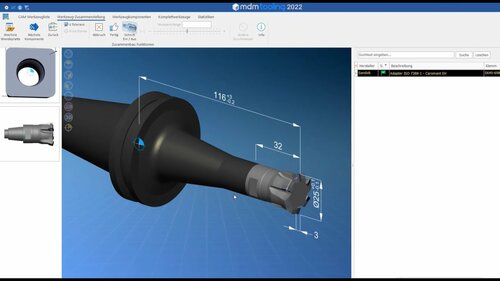 Shopfloormanagement mdm - Werkzeugverwaltung und Toolmanagement mit dem mdm-Toolroom, Mastercam - Deutschland