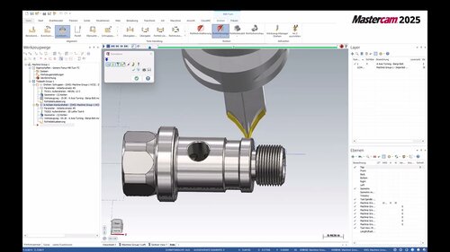 Mastercam 2025 | A Achsen-Konturdrehen, Mastercam - Deutschland