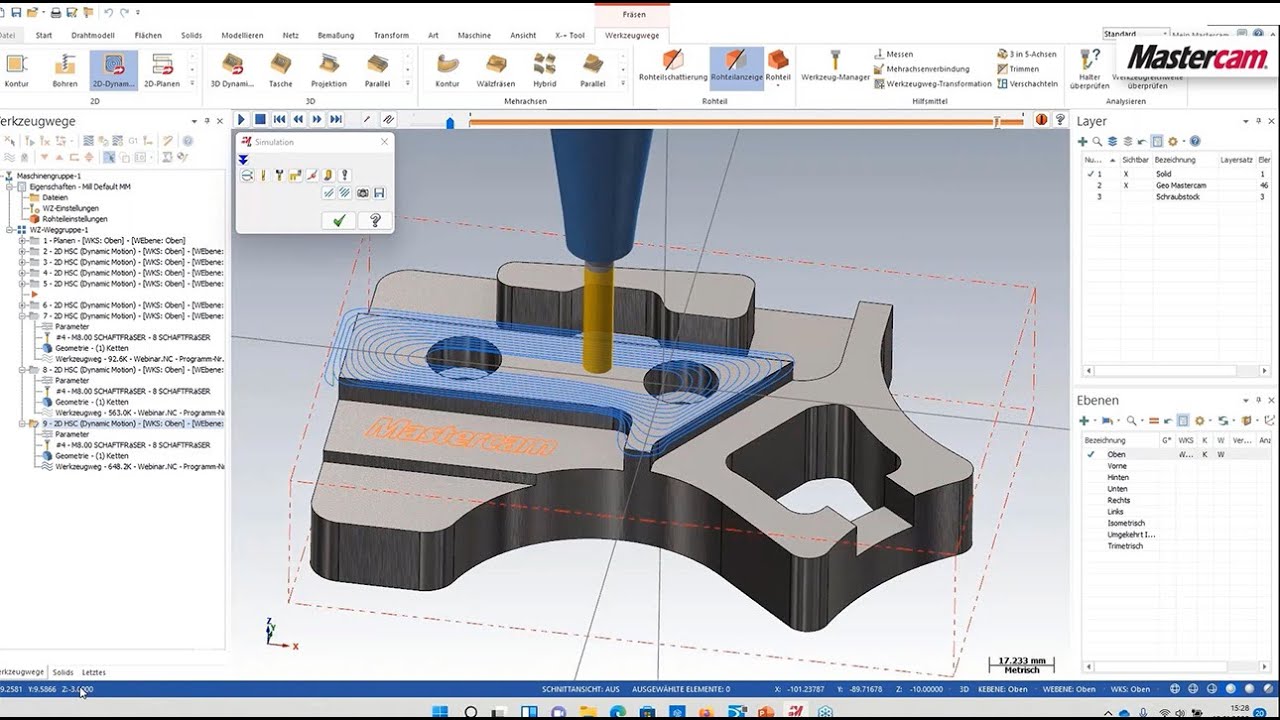 Einstieg ins CAM-System | Webinar |  Mastercam CAD/CAM-Software, Mastercam - Deutschland